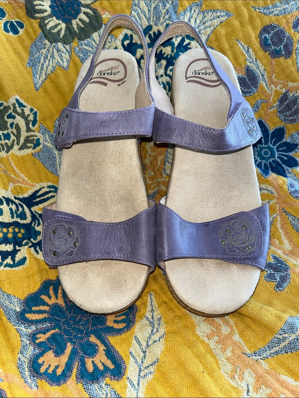 Dansko Lavender Leather Slingback Sandals